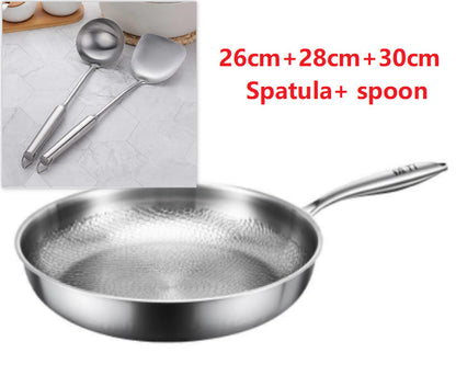 Pure Titanium Non-Stick Frying Pan - Premium Uncoated Healthy Cooking Skillet