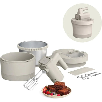 2-in-1 Hand & Stand Mixer - 200W with Dual Bowls