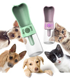 Portable Pet Water Bottle – Filtered, Leak-Proof, 250ml for Dogs & Cats