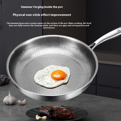 Pure Titanium Non-Stick Frying Pan - Premium Uncoated Healthy Cooking Skillet