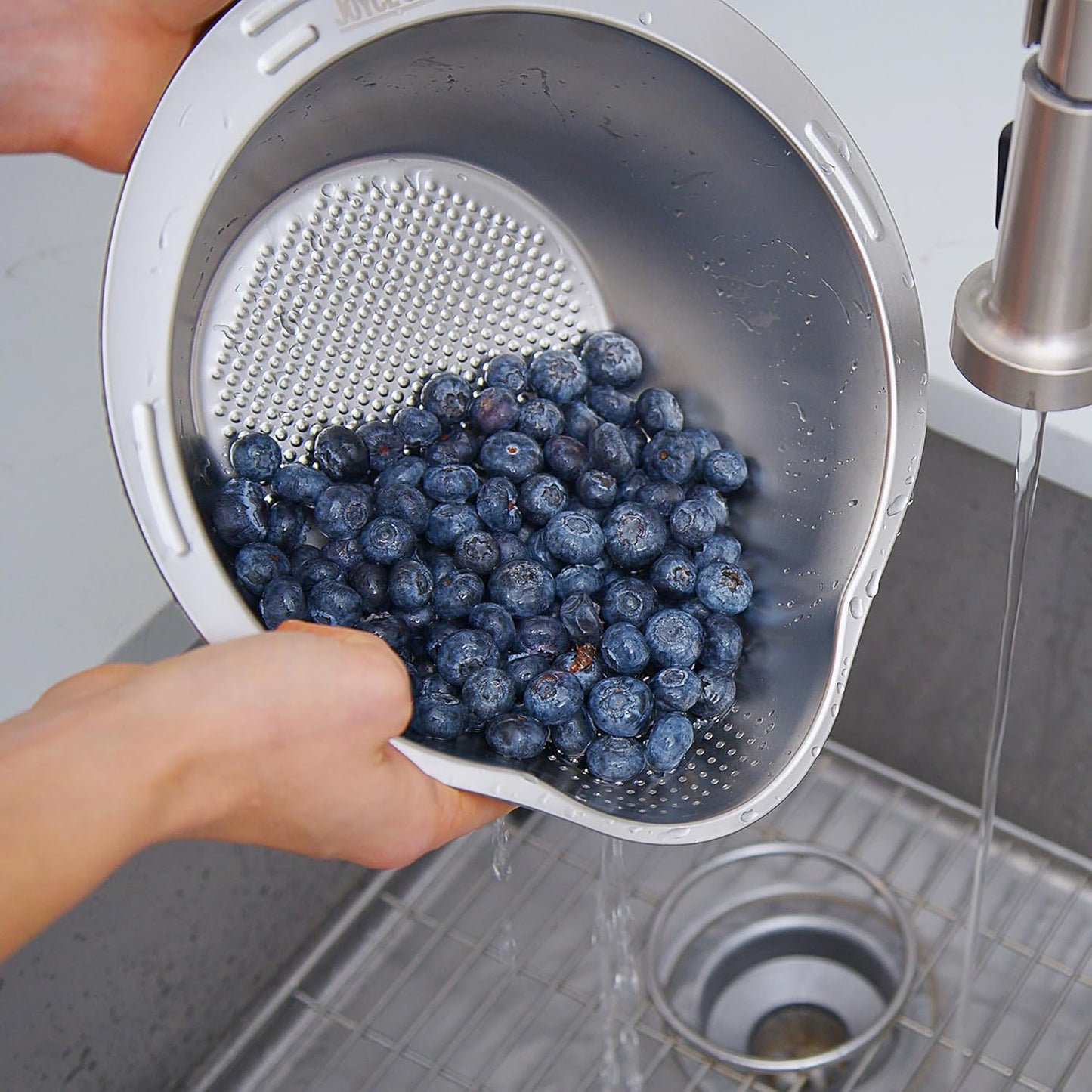 Rice Washer Strainer Bowl - 4-in-1 Washing Bowl - Cleaning Fruits, Vegetables, and Beans etc.
