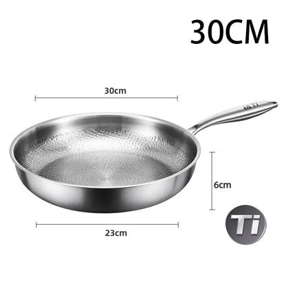 Pure Titanium Non-Stick Frying Pan - Premium Uncoated Healthy Cooking Skillet