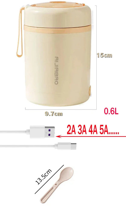 USB Electric Heating Lunch Box - Portable Food Warmer