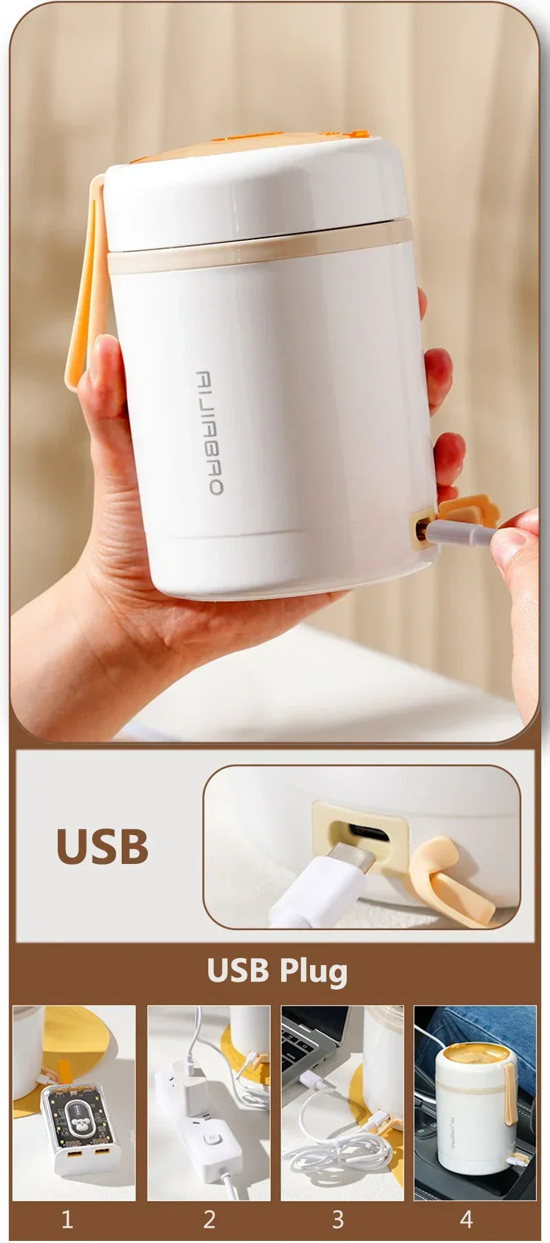 USB Electric Heating Lunch Box - Portable Food Warmer