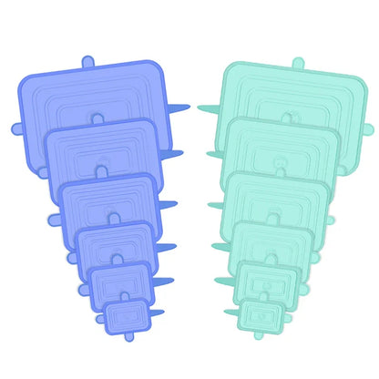 Silicone Stretch Lids- snugly seal your bowls, jars, fruits, and more (6pcs)