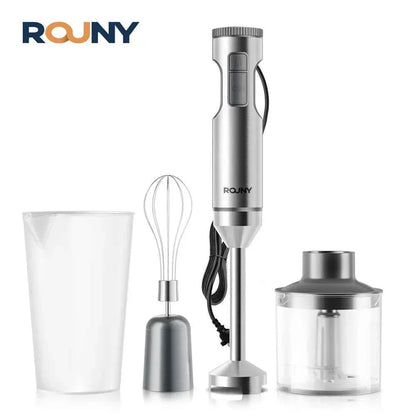 ROUNY 4-in-1 Hand Immersion Blender - 1000W Powerful Stick Blender
