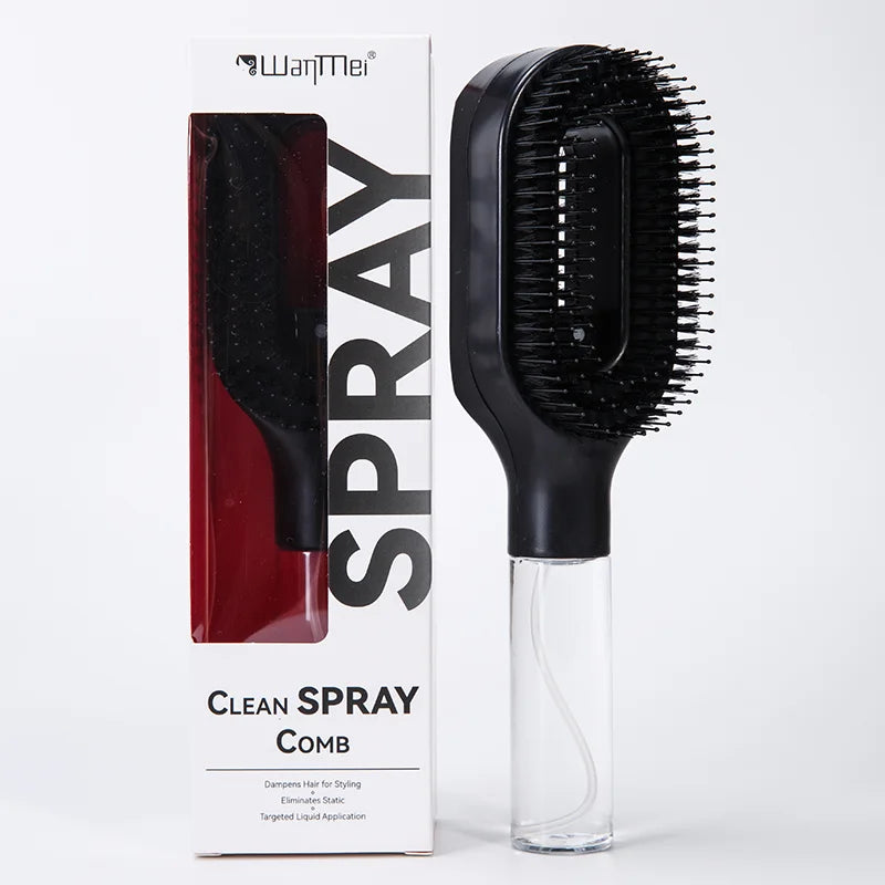 2in1 Sprayer Comb Detangling Scalp Massage Hairbrush with Spray Bottle Essential Oil Water Mist Spray Brush Anti-static Autumn