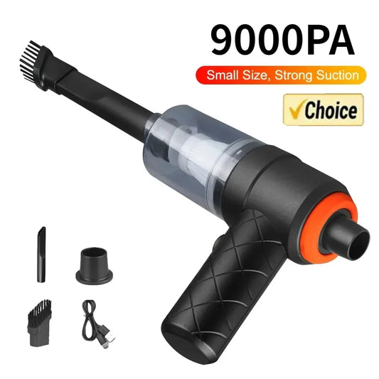 Premium Car Vacuum Cleaner - 9000PA Cordless & Rechargeable
