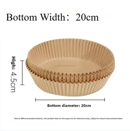 Air Fryer Disposable Paper Liners Square Round Non-Stick Baking BBQ Oil Absorbing Paper