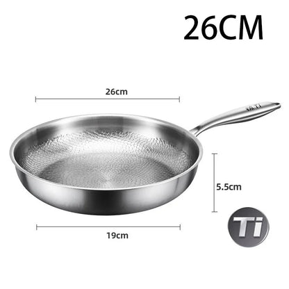 Pure Titanium Non-Stick Frying Pan - Premium Uncoated Healthy Cooking Skillet