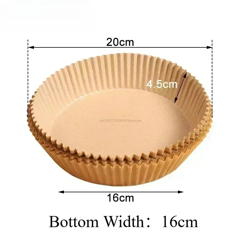 Air Fryer Disposable Paper Liners Square Round Non-Stick Baking BBQ Oil Absorbing Paper