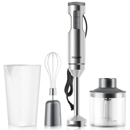 ROUNY 4-in-1 Hand Immersion Blender - 1000W Powerful Stick Blender