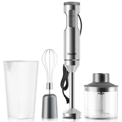 ROUNY 4-in-1 Hand Immersion Blender - 1000W Powerful Stick Blender