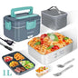TINSOL New 3.5L Electric Heated Lunch Box No Water Refillable Food Heated Lunch Box Car Work Lunch Heater 90W Fast Heating