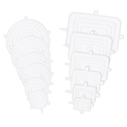 Silicone Stretch Lids- snugly seal your bowls, jars, fruits, and more (6pcs)