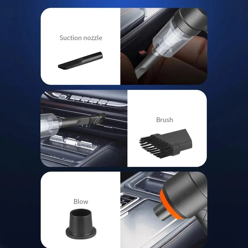 Premium Car Vacuum Cleaner - 9000PA Cordless & Rechargeable