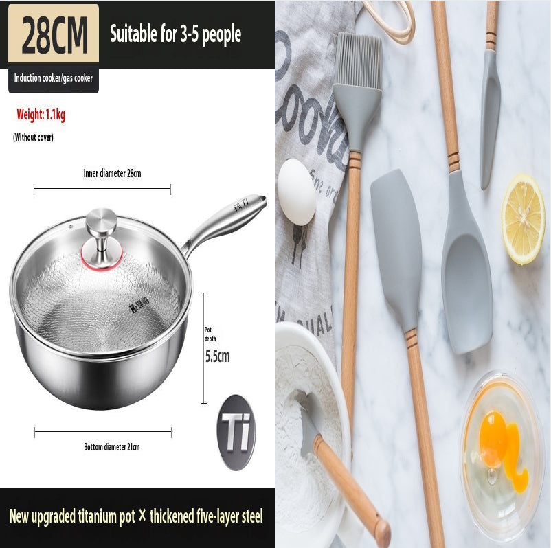 Pure Titanium Non-Stick Frying Pan - Premium Uncoated Healthy Cooking Skillet