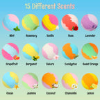 Kids Bath Bombs Gift Set – 15 Glowing Doll Bath Salts with Essential Oils